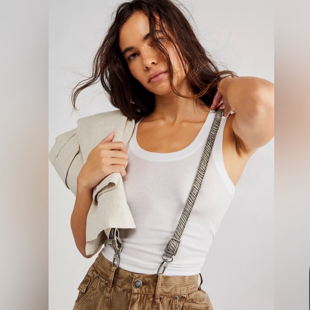Free People Leather Suspenders
